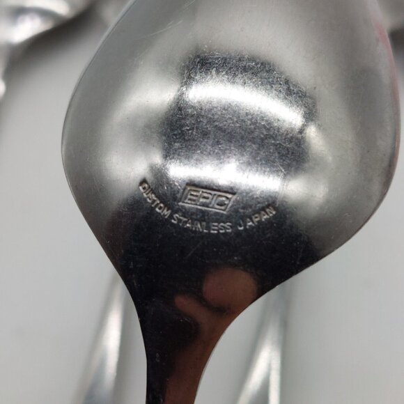 Vintage EPIC Stainless Flatware 4 Serving & 2 Dinner Spoons Lot Of 6 EPS18 - Picture 5 of 8